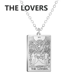 Stainless Steel Classic Tarot Pendant Necklace Major Cigano Fortune Telling Necklace Star/Moon/Death Symbol Pendant Accessory