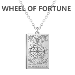 Stainless Steel Classic Tarot Pendant Necklace Major Cigano Fortune Telling Necklace Star/Moon/Death Symbol Pendant Accessory