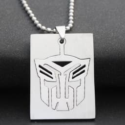 Trendy Simple Autobots Pendant Popular Movie Optimus Prime Decepticon Logo Necklace for Men Gift Popular Charm Jewelry Wholesale