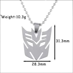 Trendy Simple Autobots Pendant Popular Movie Optimus Prime Decepticon Logo Necklace for Men Gift Popular Charm Jewelry Wholesale