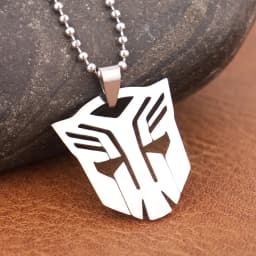 Trendy Simple Autobots Pendant Popular Movie Optimus Prime Decepticon Logo Necklace for Men Gift Popular Charm Jewelry Wholesale