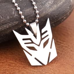 Trendy Simple Autobots Pendant Popular Movie Optimus Prime Decepticon Logo Necklace for Men Gift Popular Charm Jewelry Wholesale