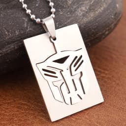 Trendy Simple Autobots Pendant Popular Movie Optimus Prime Decepticon Logo Necklace for Men Gift Popular Charm Jewelry Wholesale