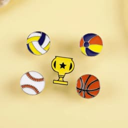 Football Basketball Rugby Baseball Beach ball Volleyball Hard Enamel Pins For Sport Lovers Bag Backpack Jacket Jewelry Brooches