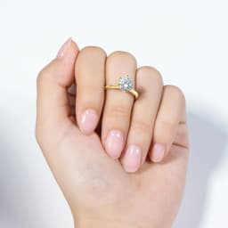 Anziw 0.5-3.0CT Moissanite Solitaire Ring Silver 925 14K Gold Plated Wedding Engagement Band For Women Jewelry with Certificate