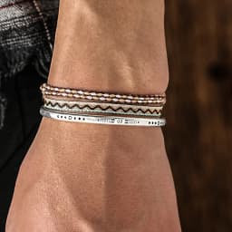Fashion Handmade Cotton Rope Sport Set Bracelets for Women Men Retro 925 Tibetan Silver C-Bangle Multilayered Jewelry Gift