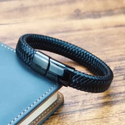 Classic 16 Strands Braided Genuine Leather Bracelet Men Jewelry Charms Design Stainless Steel Bracelets For Women Friend Gift