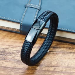 Classic 16 Strands Braided Genuine Leather Bracelet Men Jewelry Charms Design Stainless Steel Bracelets For Women Friend Gift