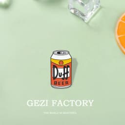 Beer Can Enamel Pin Custom Duff Beer Brooch Bag Clothes Lapel Pin Wish You Were Beer Badge TV Jewelry Gift for Fans Friends