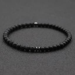 New Fashion 4mm Beads Bracelet Unisex Natural Map Volcanic Stone Braclet Meditation Yoga Hematite Braslet Handmade Jewelry Joias