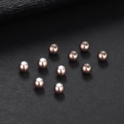 10pcs Stainless Steel Replacement Balls CZ Zircon Labret Tongue Ring Belly Eyebrow Piercing Attachment DIY Body Jewelry