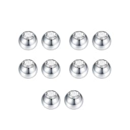 10pcs Stainless Steel Replacement Balls CZ Zircon Labret Tongue Ring Belly Eyebrow Piercing Attachment DIY Body Jewelry