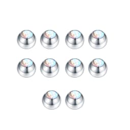 10pcs Stainless Steel Replacement Balls CZ Zircon Labret Tongue Ring Belly Eyebrow Piercing Attachment DIY Body Jewelry