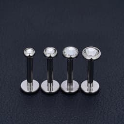 10Pc 20/18/16g G23 Titanium Piercing CZ Lip Labre Earrings Set Lip Stud Ring Tragus Free Spiral Cartilage Piercings Body Jewelry