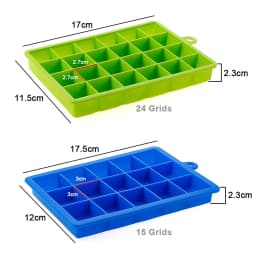 Silicone World Silicone Ice Cube Mold 15/24 Grids Square With Lids Trays Icecream Cold Drinks Whiskey Cocktails Tools Ice Mold