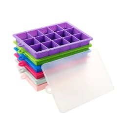 Silicone World Silicone Ice Cube Mold 15/24 Grids Square With Lids Trays Icecream Cold Drinks Whiskey Cocktails Tools Ice Mold