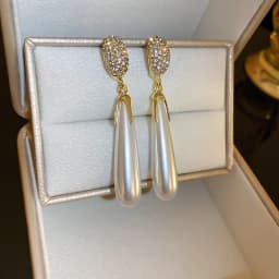Vintage Simple Drop Earrings Long Water Drop Pearl Earrings for Women Girls Statement Jewelry Gifts
