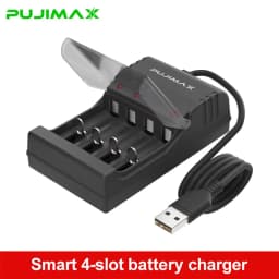PUJIMAX 8 Slot USB Output Fast Charging Battery Charger Short Circuit Protection Suitable For AA/AAA/Nimh Rechargeable Batteries