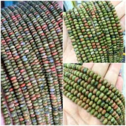 2x4MM 4x6MM 5X8MM Abacus Natural Stone Tourmaline Chalcedony Loose Space Beads for Jewelry Making Diy Bracelet Accessories 15''