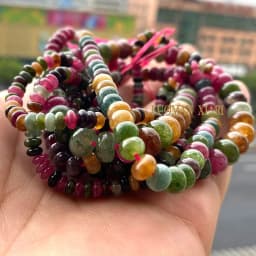 2x4MM 4x6MM 5X8MM Abacus Natural Stone Tourmaline Chalcedony Loose Space Beads for Jewelry Making Diy Bracelet Accessories 15''
