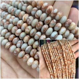 2x4MM 4x6MM 5X8MM Abacus Natural Stone Tourmaline Chalcedony Loose Space Beads for Jewelry Making Diy Bracelet Accessories 15''