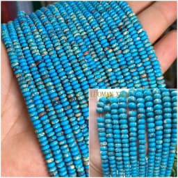 2x4MM 4x6MM 5X8MM Abacus Natural Stone Tourmaline Chalcedony Loose Space Beads for Jewelry Making Diy Bracelet Accessories 15''