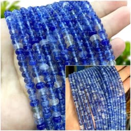 2x4MM 4x6MM 5X8MM Abacus Natural Stone Tourmaline Chalcedony Loose Space Beads for Jewelry Making Diy Bracelet Accessories 15''