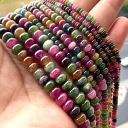 2x4MM 4x6MM 5X8MM Abacus Natural Stone Tourmaline Chalcedony Loose Space Beads for Jewelry Making Diy Bracelet Accessories 15''