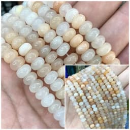2x4MM 4x6MM 5X8MM Abacus Natural Stone Tourmaline Chalcedony Loose Space Beads for Jewelry Making Diy Bracelet Accessories 15''