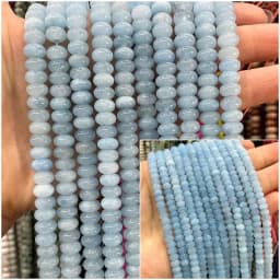 2x4MM 4x6MM 5X8MM Abacus Natural Stone Tourmaline Chalcedony Loose Space Beads for Jewelry Making Diy Bracelet Accessories 15''
