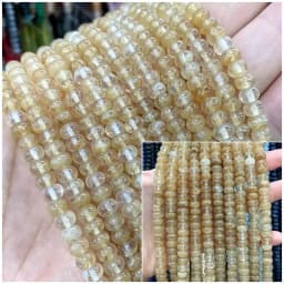 2x4MM 4x6MM 5X8MM Abacus Natural Stone Tourmaline Chalcedony Loose Space Beads for Jewelry Making Diy Bracelet Accessories 15''