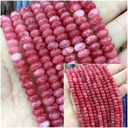 2x4MM 4x6MM 5X8MM Abacus Natural Stone Tourmaline Chalcedony Loose Space Beads for Jewelry Making Diy Bracelet Accessories 15''