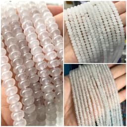 2x4MM 4x6MM 5X8MM Abacus Natural Stone Tourmaline Chalcedony Loose Space Beads for Jewelry Making Diy Bracelet Accessories 15''