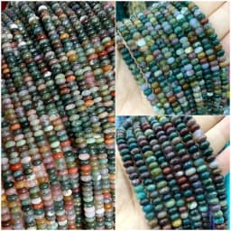 2x4MM 4x6MM 5X8MM Abacus Natural Stone Tourmaline Chalcedony Loose Space Beads for Jewelry Making Diy Bracelet Accessories 15''