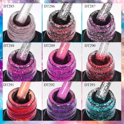 MEET ACROSS 7ml Glitter Sequins Thermal Gel Nail Polish 3 Layers Temperature Color Changing Semi Permanent UV Gel Varnish Nails