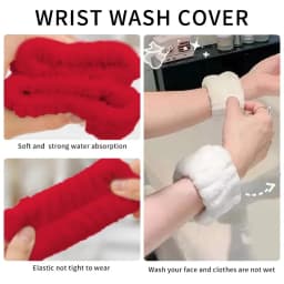 Wrist Washband Belt Wrist Washing Soft Microfiber Towel Wristbands for Washing Face Water Absorption Washing Prevent Wetness