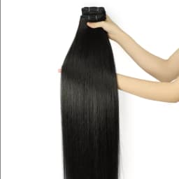 Straight Hair Bundles Extensions Smooth Ombre Hair Weaving 36Inch Super Long Synthetic Straight Hair Bundles Full to End