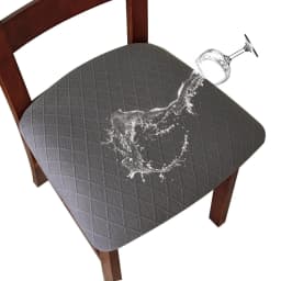 WaterProof Chair Seat Cover Dining Room Chair Covers Removable Washable Elastic Cushion Covers for Upholstered Dining Chair