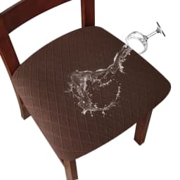 WaterProof Chair Seat Cover Dining Room Chair Covers Removable Washable Elastic Cushion Covers for Upholstered Dining Chair