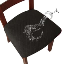 WaterProof Chair Seat Cover Dining Room Chair Covers Removable Washable Elastic Cushion Covers for Upholstered Dining Chair