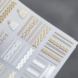 3D Winter Sweater Charm Desgin Acrylic Engraved Nail Sticker Self Adhesive Nail Transfer Sliders Raps Manicures Foils