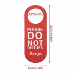 1PC 22.5x8.5CM Door Sign Do Not Disturb Please Knock Hanger Leather Tags Label Warning Bulletin Board For Hotel Mall Office