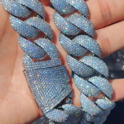 Luxury Jewelry 24mm Diamond Chain Men Iced Out Bling CZ Silver/Gold Plated Rapper Hip Hop Thick Cuban Link Necklace Gift for Him
