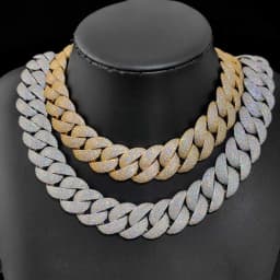 Luxury Jewelry 24mm Diamond Chain Men Iced Out Bling CZ Silver/Gold Plated Rapper Hip Hop Thick Cuban Link Necklace Gift for Him