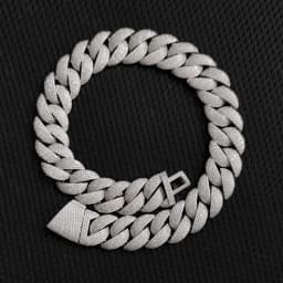 Luxury Jewelry 24mm Diamond Chain Men Iced Out Bling CZ Silver/Gold Plated Rapper Hip Hop Thick Cuban Link Necklace Gift for Him