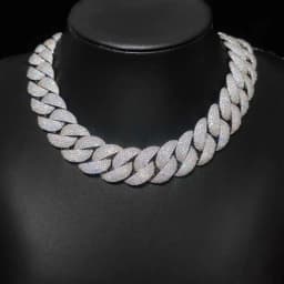 Luxury Jewelry 24mm Diamond Chain Men Iced Out Bling CZ Silver/Gold Plated Rapper Hip Hop Thick Cuban Link Necklace Gift for Him