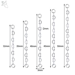 ZS 1 PC Gold Color Stainless Steel Nose Chain 17/24/32/35/40/45/50MM Tassel Ear Helix Bridge Piercing Chains Accessories Jewelry