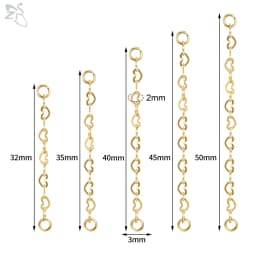 ZS 1 PC Gold Color Stainless Steel Nose Chain 17/24/32/35/40/45/50MM Tassel Ear Helix Bridge Piercing Chains Accessories Jewelry