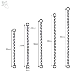 ZS 1 PC Gold Color Stainless Steel Nose Chain 17/24/32/35/40/45/50MM Tassel Ear Helix Bridge Piercing Chains Accessories Jewelry