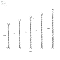 ZS 1 PC Gold Color Stainless Steel Nose Chain 17/24/32/35/40/45/50MM Tassel Ear Helix Bridge Piercing Chains Accessories Jewelry